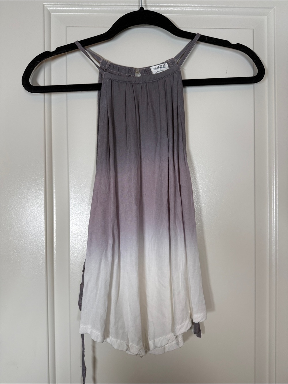 Halter Ombre Camisole in Gray and White